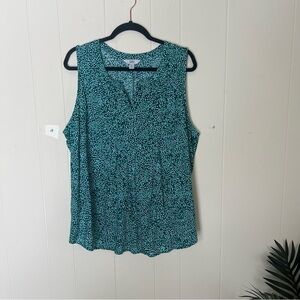 Croft & Barrow Teal Sleeveless Blouse